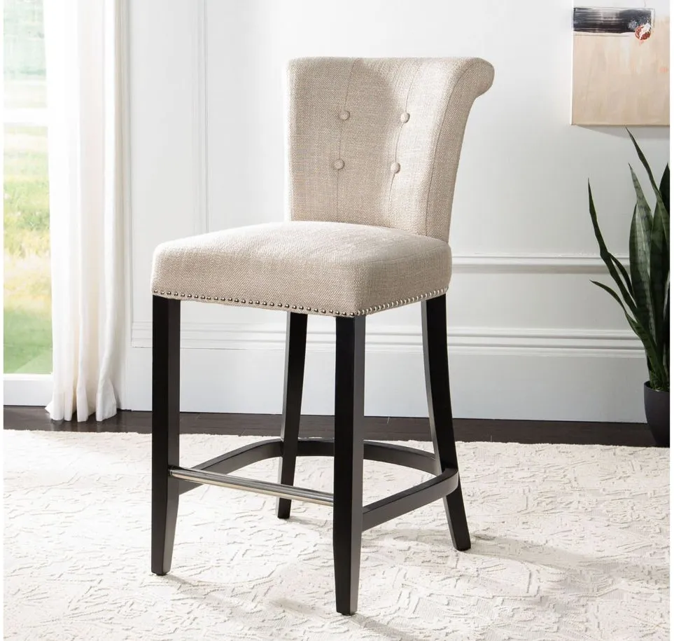 Wedgefield Counter Stool in Beige by Safavieh