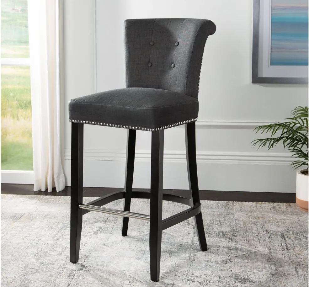 Wedgefield Bar Stool in Charcoal by Safavieh