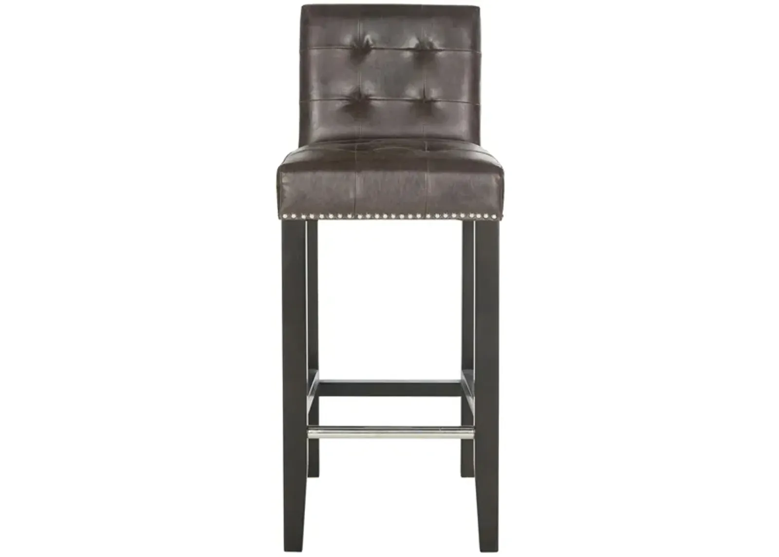 Thompson Bar Stool in Antique Brown by Safavieh