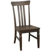 Kingston Slatback Dining Chair - Set of 2 in Dark Gray by A-America