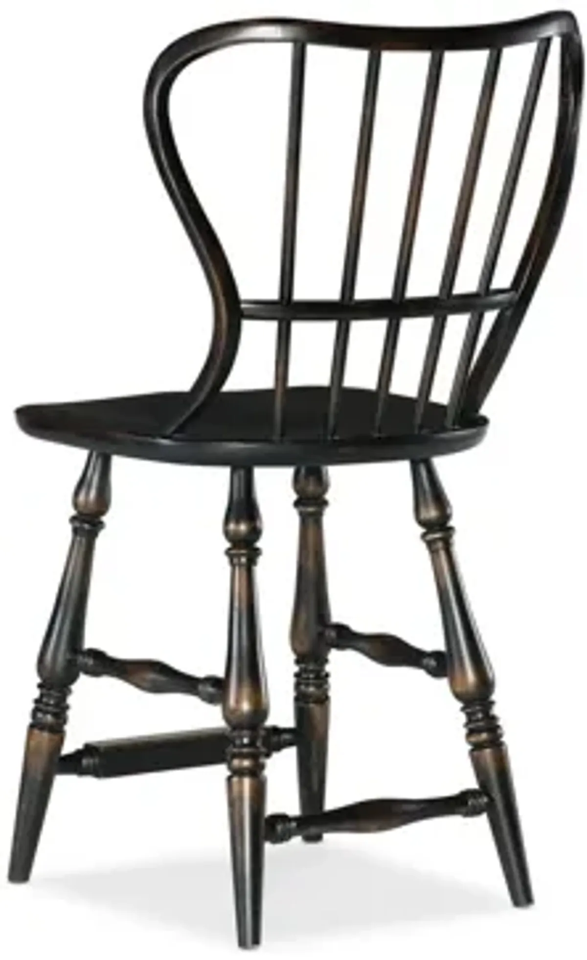 Ciao Bella Spindle Back Counter Stool in Black by Hooker Furniture