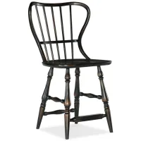 Ciao Bella Spindle Back Counter Stool in Black by Hooker Furniture