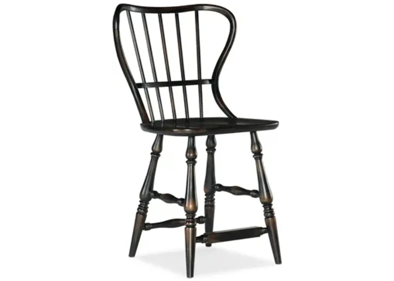 Ciao Bella Spindle Back Counter Stool in Black by Hooker Furniture