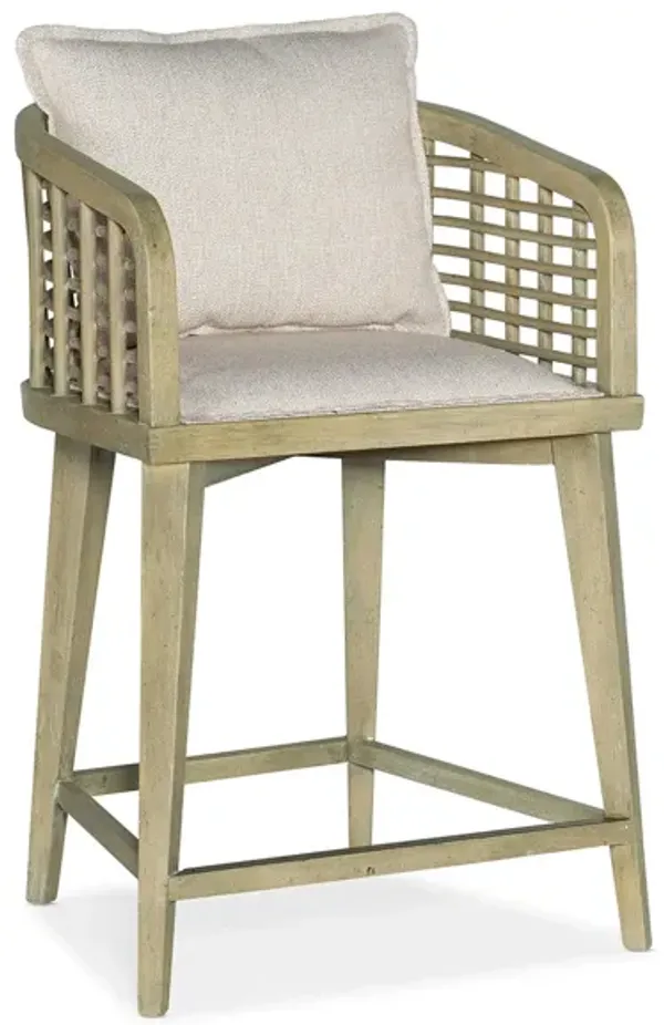 Surfrider Barrel Back Counter Stool