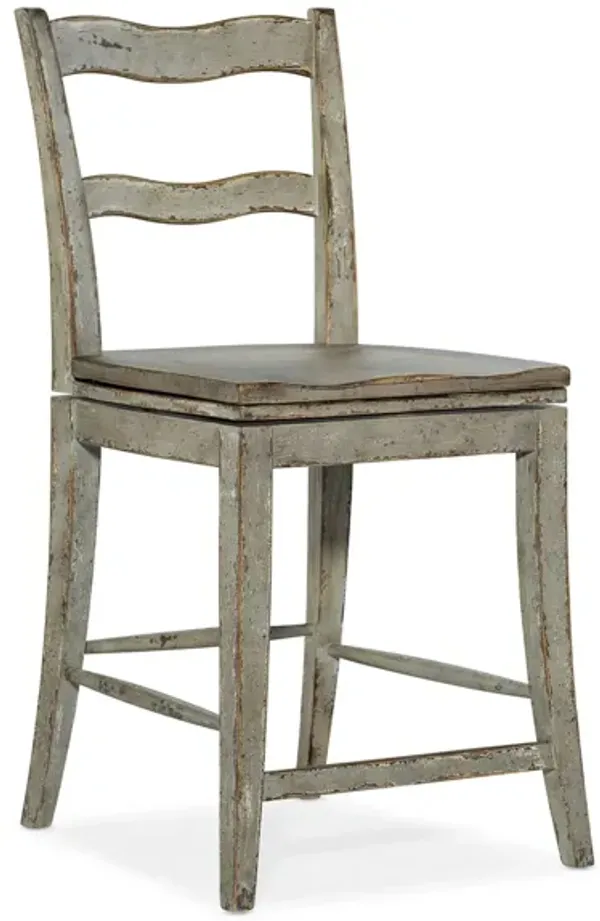Alfresco La Riva Ladder Back Swivel Counter Stool