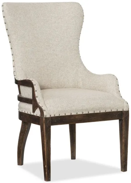 Roslyn County Upholstered Host Chair - Set of 2 in Dark Walnut by Hooker Furniture