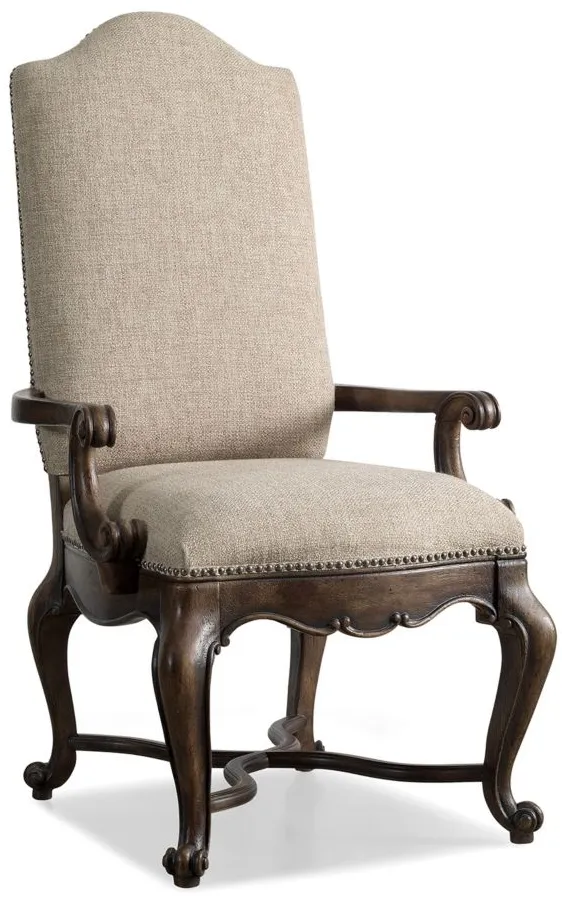 Rhapsody Upholstered Arm Chair - Set of 2 in Walnut by Hooker Furniture