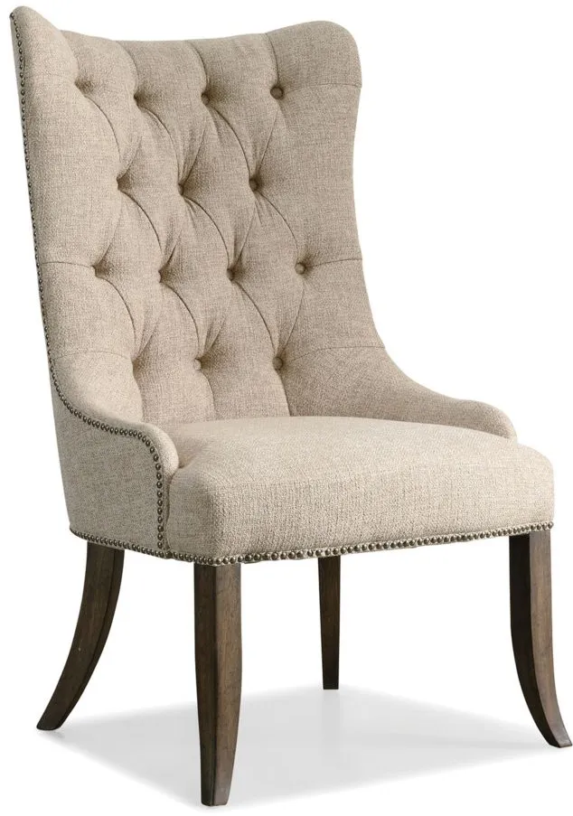 Rhapsody Tufted Dining Chair - Set of 2 in Walnut by Hooker Furniture