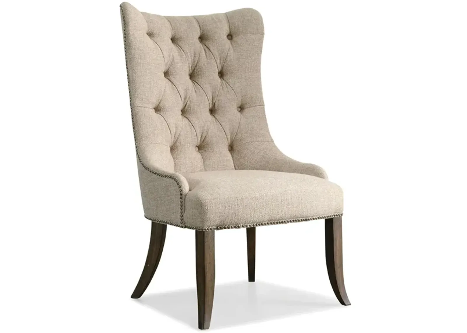 Rhapsody Tufted Dining Chair - Set of 2 in Walnut by Hooker Furniture