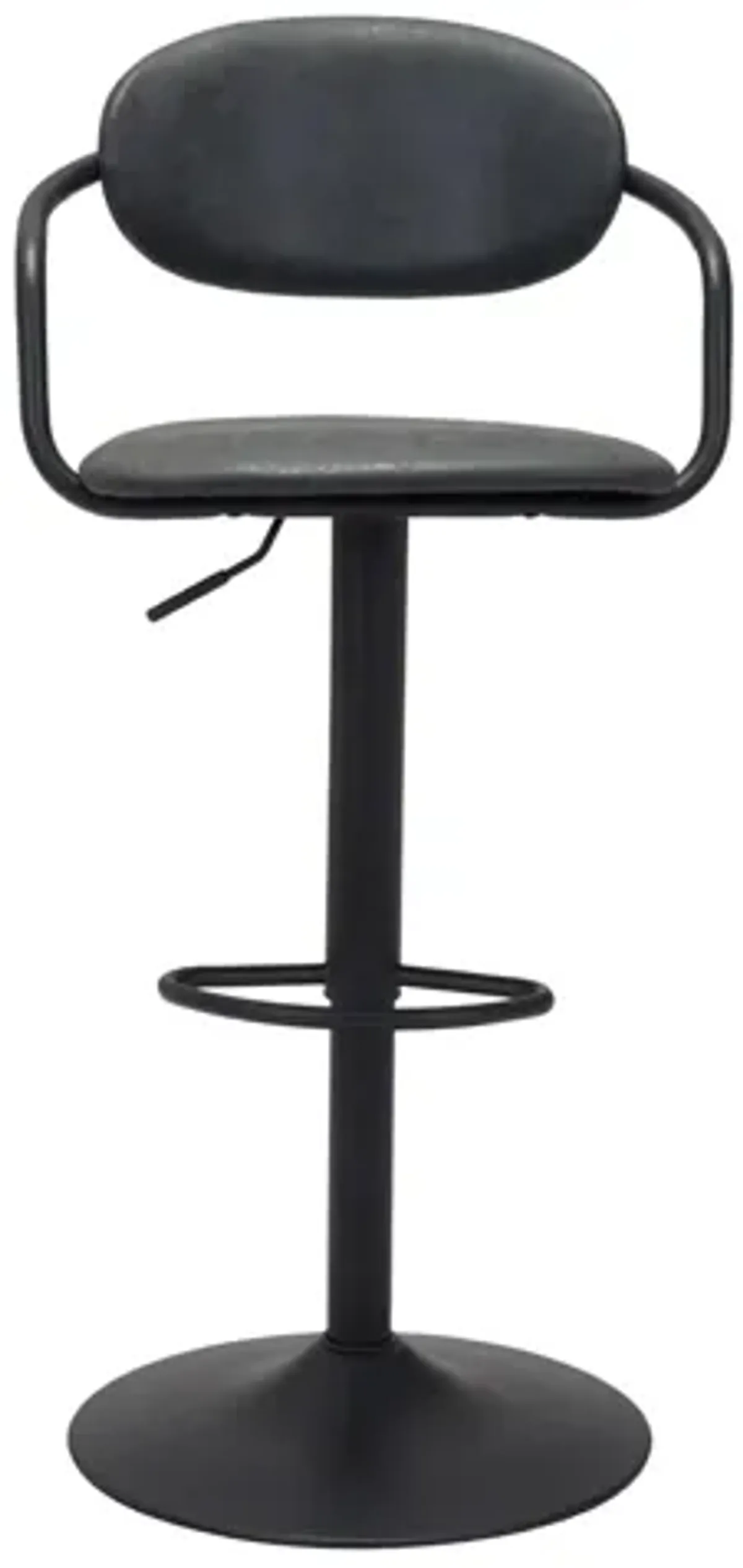 Kirby Bar Stool in Vintage Black, Black by Zuo Modern