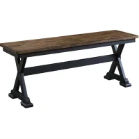 Stone Creek Dining Bench in CHICKORY/BLACK by A-America