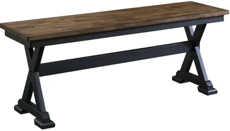 Stone Creek Dining Bench in CHICKORY/BLACK by A-America
