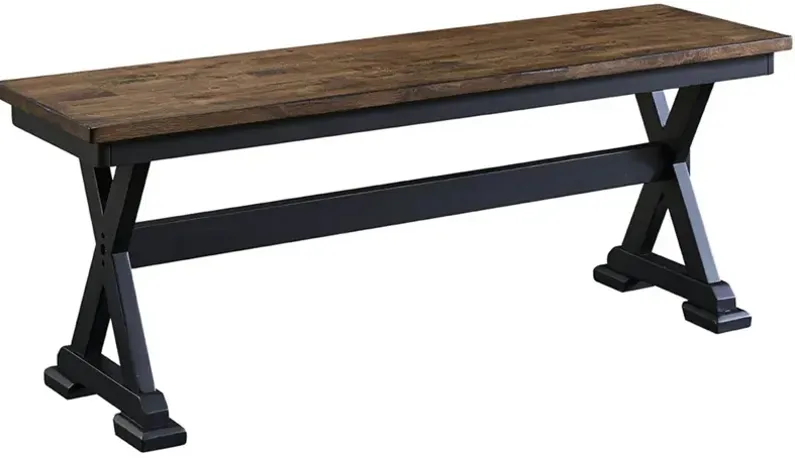 Stone Creek Dining Bench in CHICKORY/BLACK by A-America