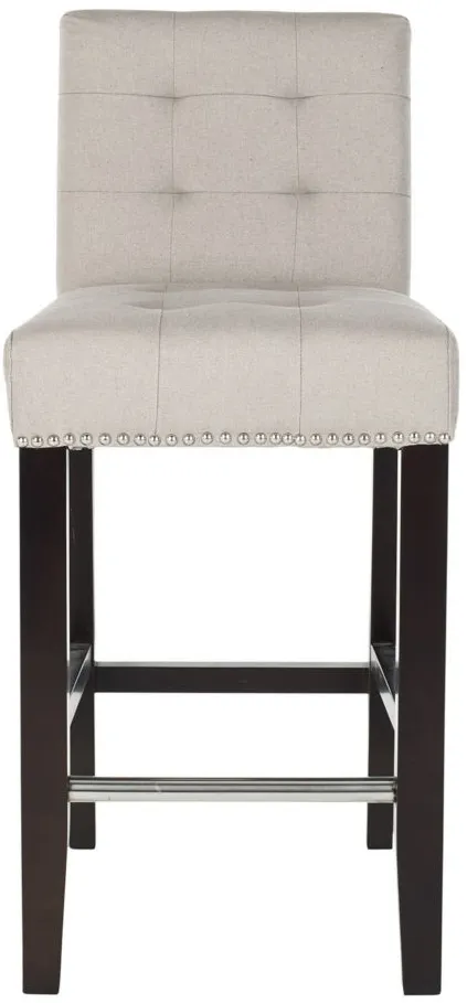 Thompson Linen Counter Stool in Taupe by Safavieh