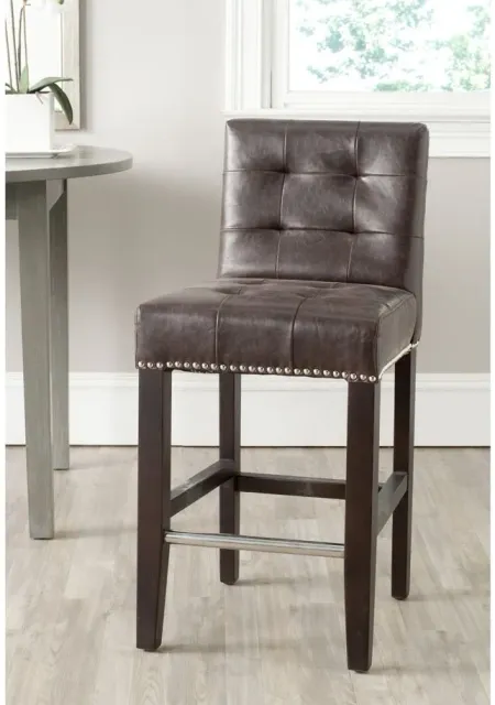 Thompson Counter Stool in Antique Brown by Safavieh