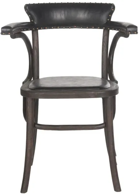 Carolyn Dining Arm Chair in Antique Black by Safavieh