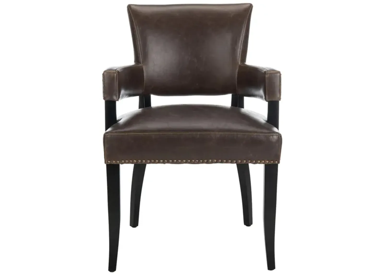 Kerry Dining Arm Chair in Antique Brown by Safavieh