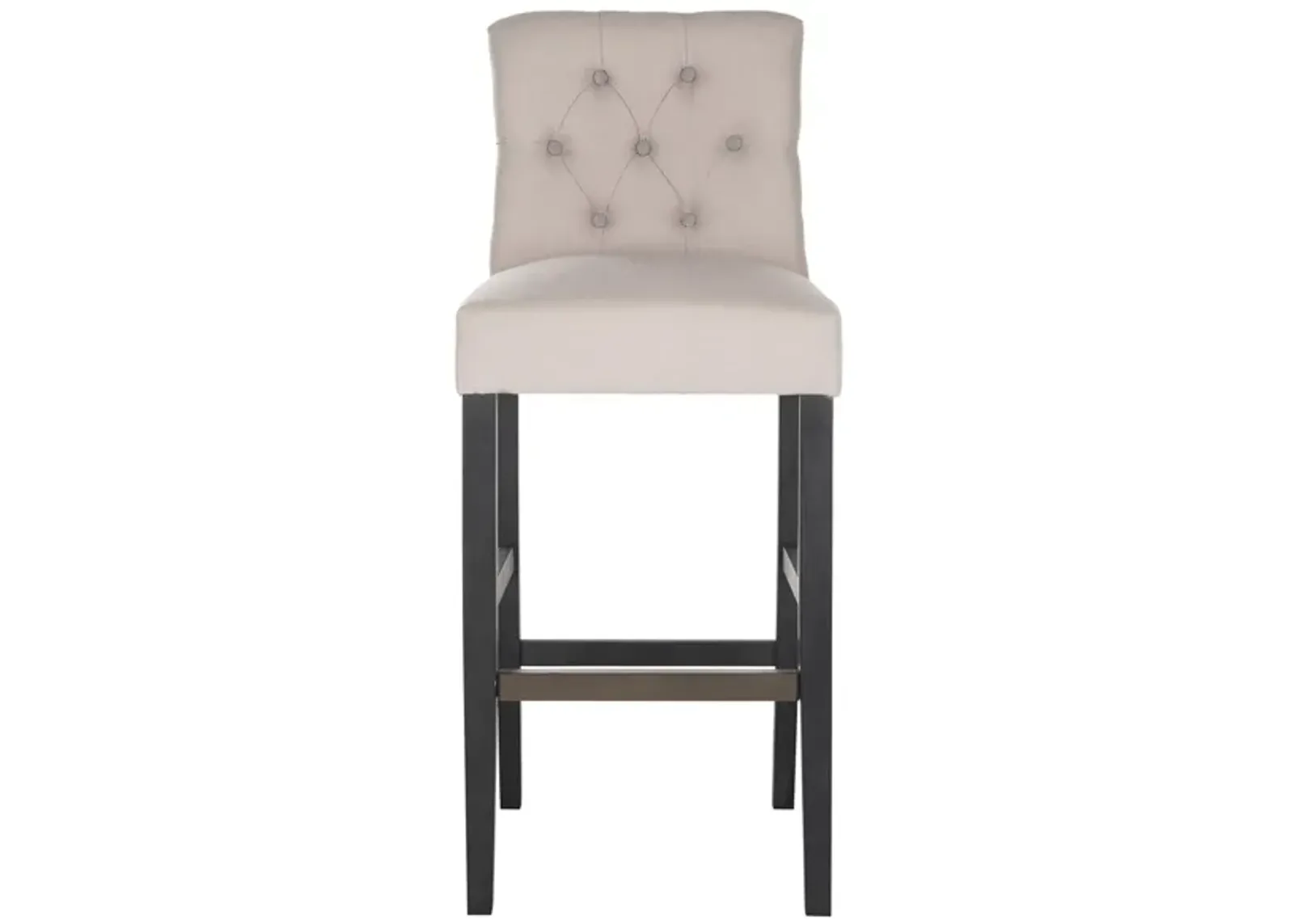 Rex Tufted Bar Stool in Taupe by Safavieh