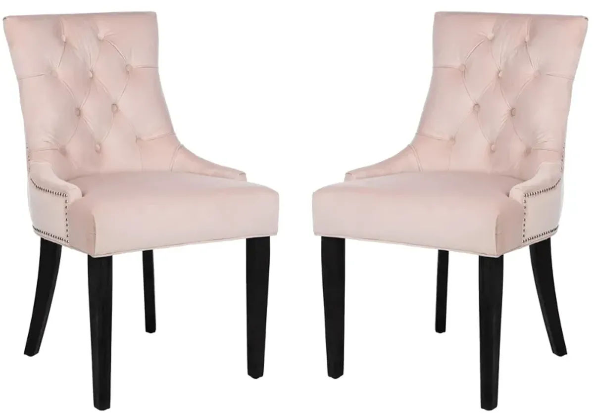 Harlow Tufted Ring Dining Chair - Set of 2 in Blush by Safavieh