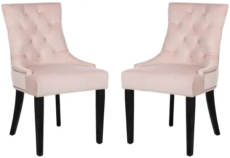 Harlow Tufted Ring Dining Chair - Set of 2 in Blush by Safavieh