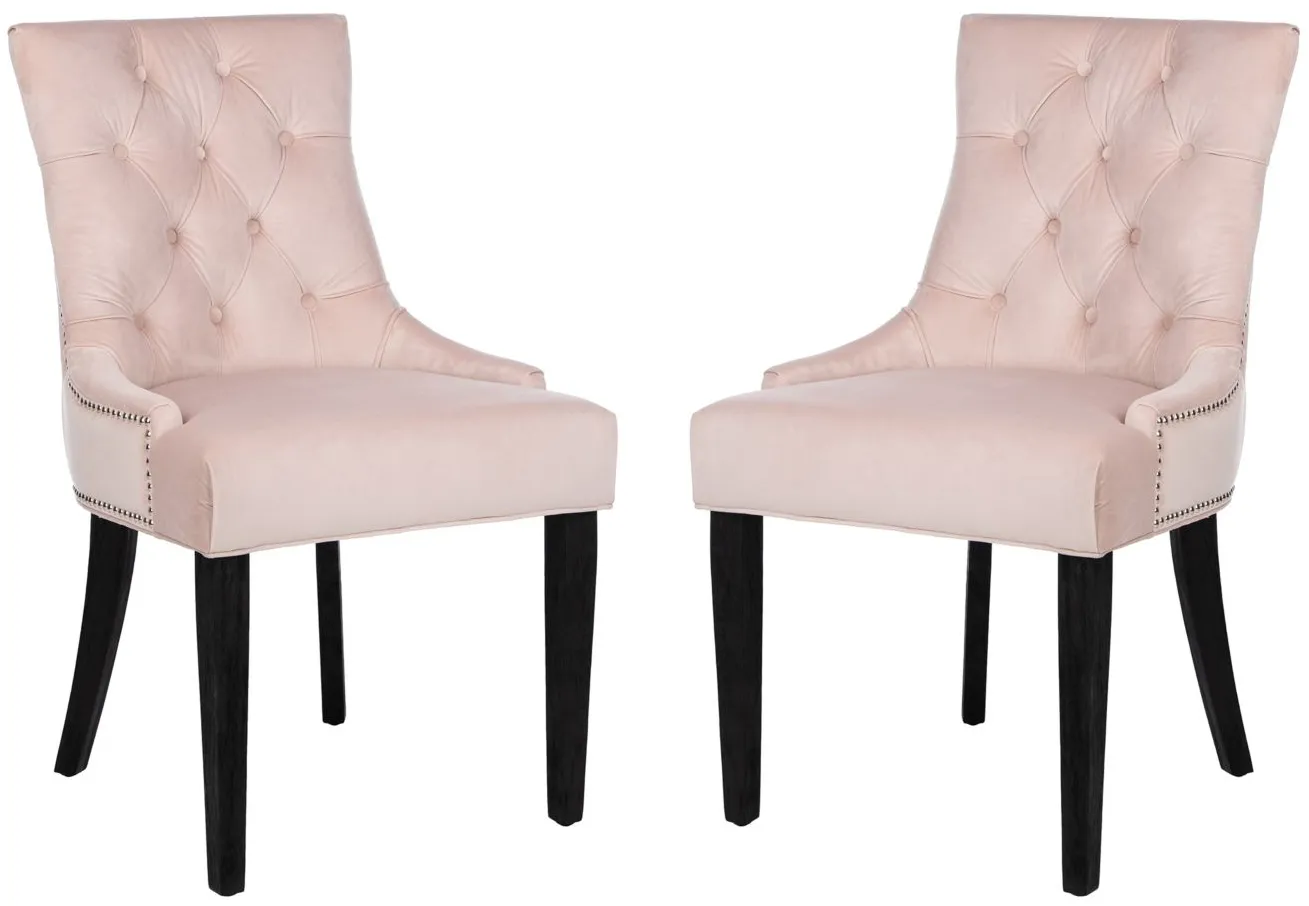 Harlow Tufted Ring Dining Chair - Set of 2 in Blush by Safavieh