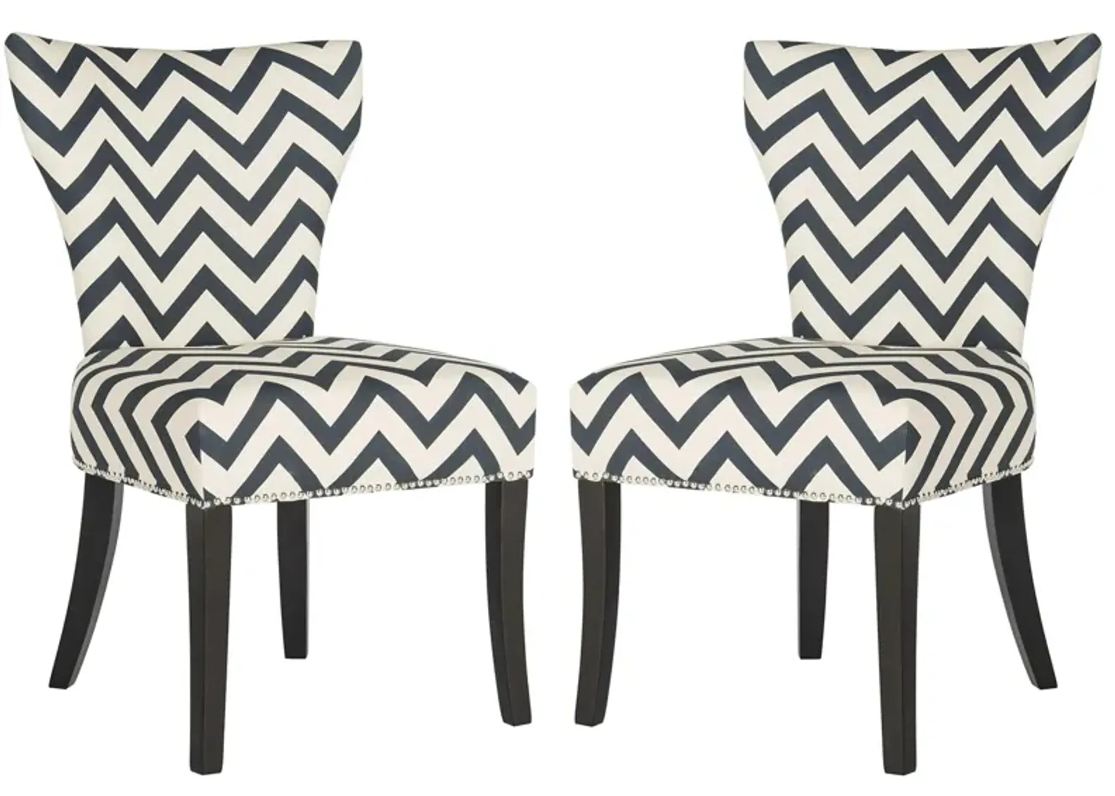 Ray Ring Dining Chair - Set of 2 in Navy by Safavieh