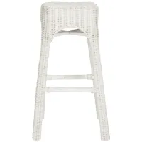 Autumn Wicker Counter Stool in White by Safavieh