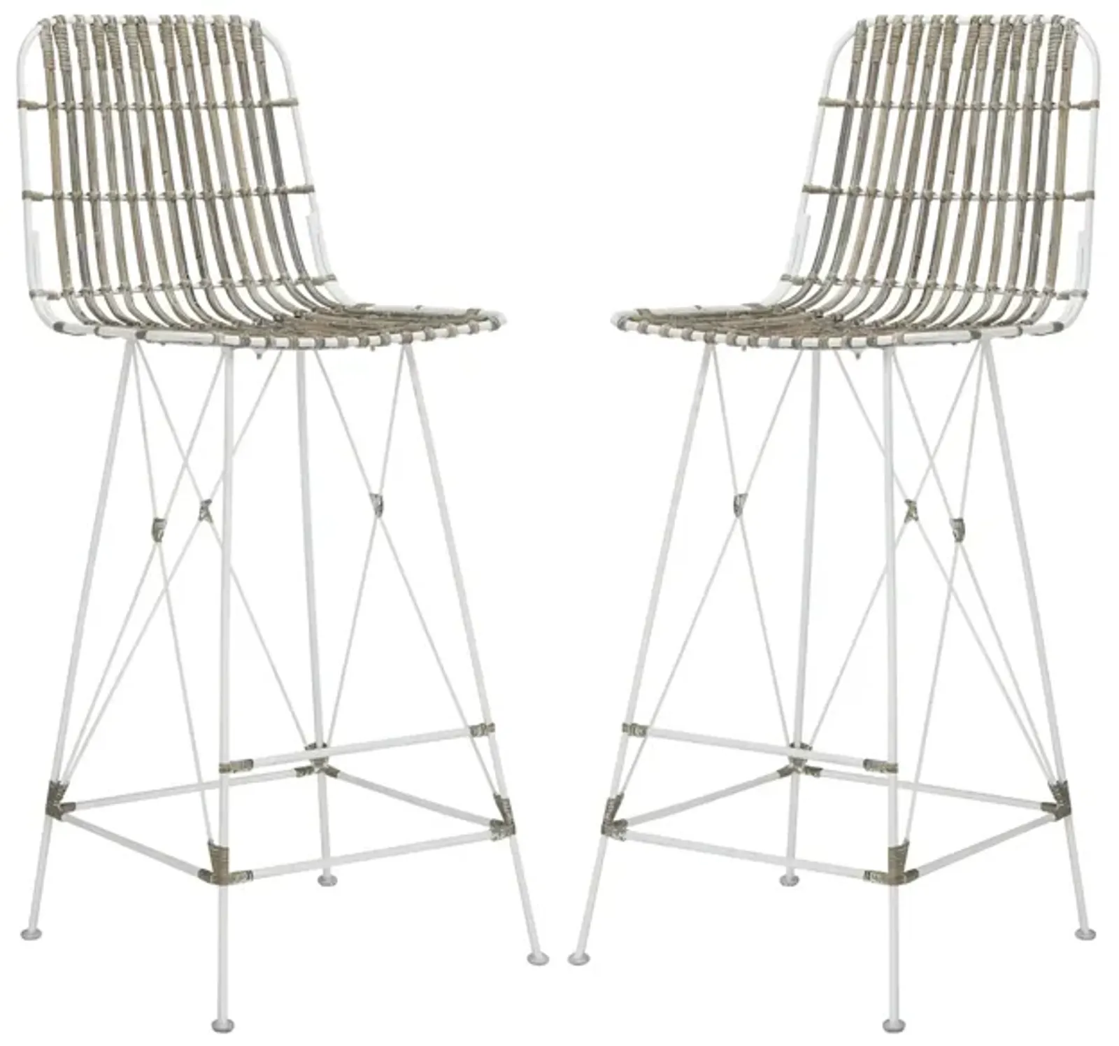 Kenzie Wicker Bar Stool - Set of 2