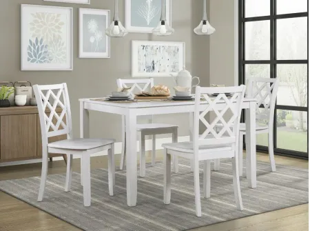 Powell 5-pc. Dining Set in White by Homelegance