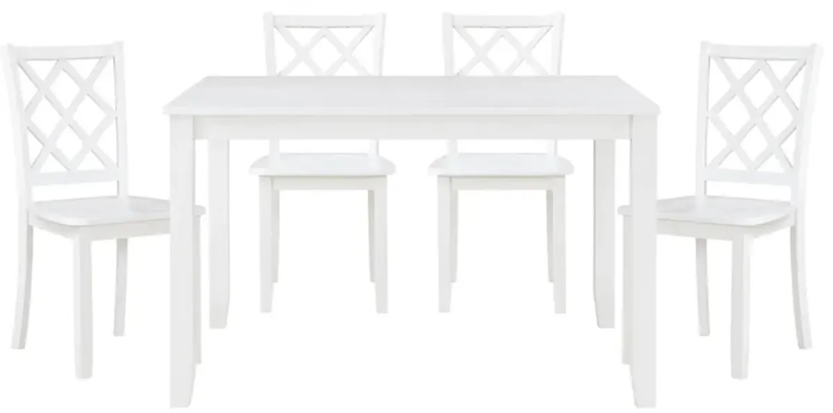 Powell 5-pc Dining Set in White by Homelegance