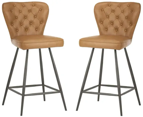 Kingford Tufted Swivel Counter Stool - Set of 2