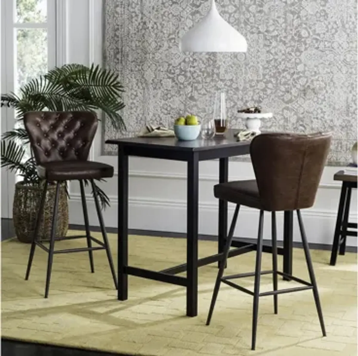 Kingford Tufted Bar Stool - Set of 2