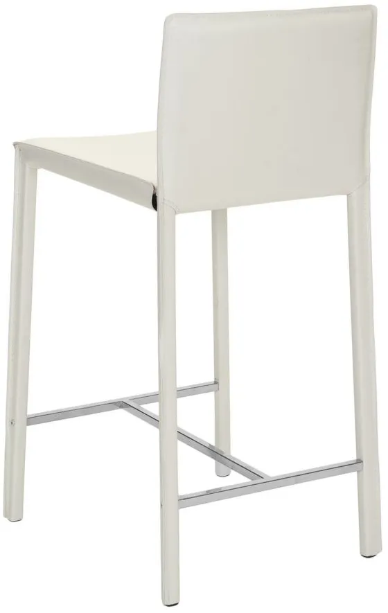 Jason Counter Stool - Set of 2 in White by Safavieh