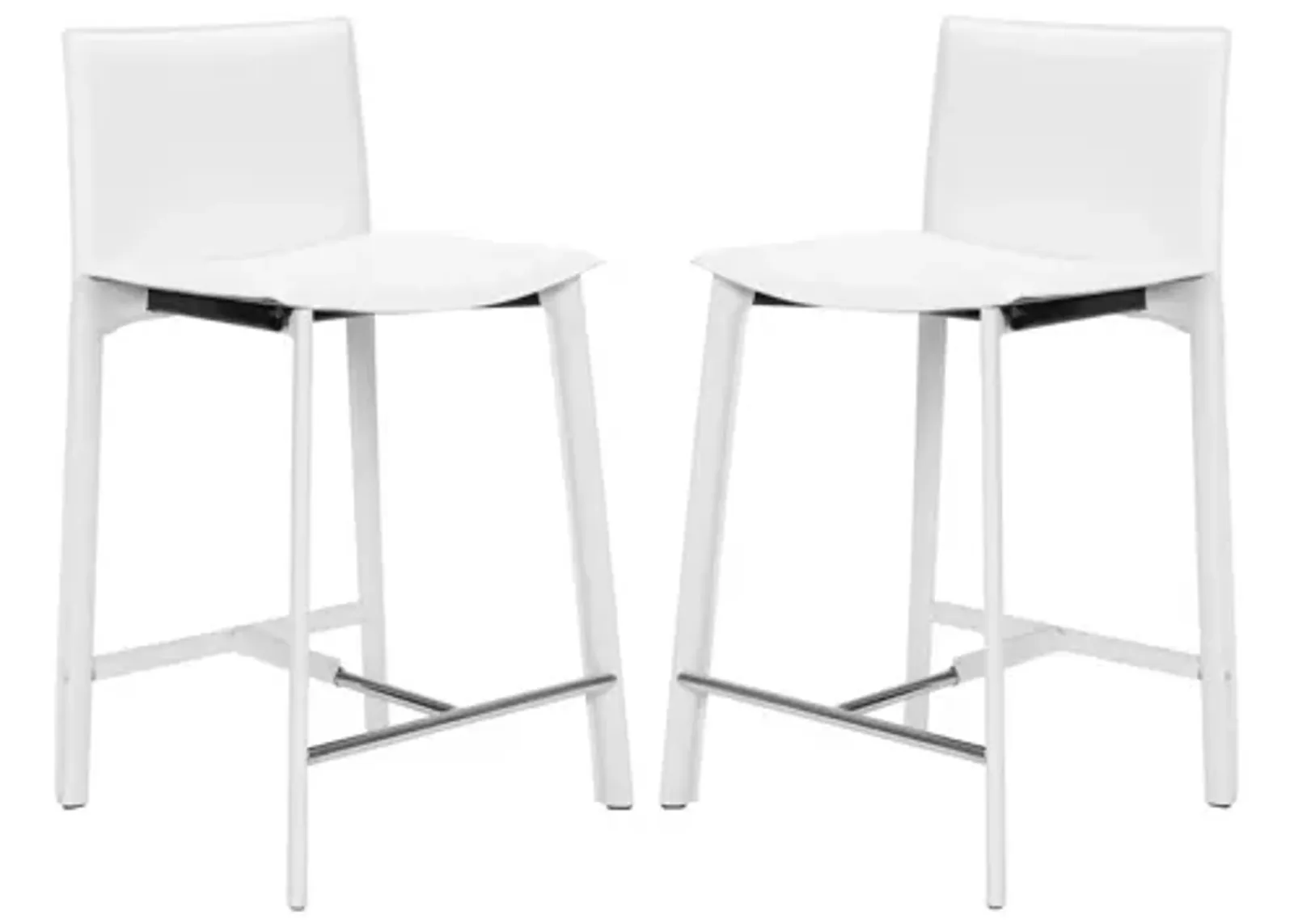 Michelle Counter Stool - Set of 2 in White by Safavieh