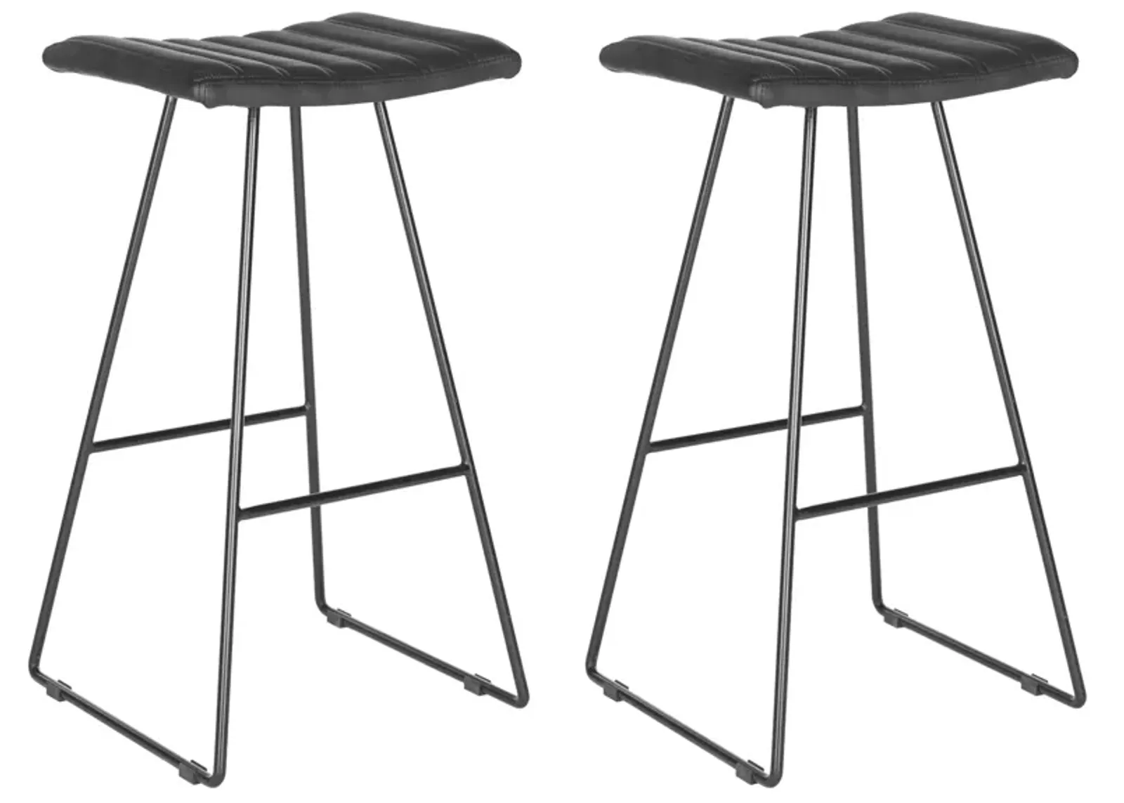 Roy Bar Stool - Set of 2 in Black by Safavieh