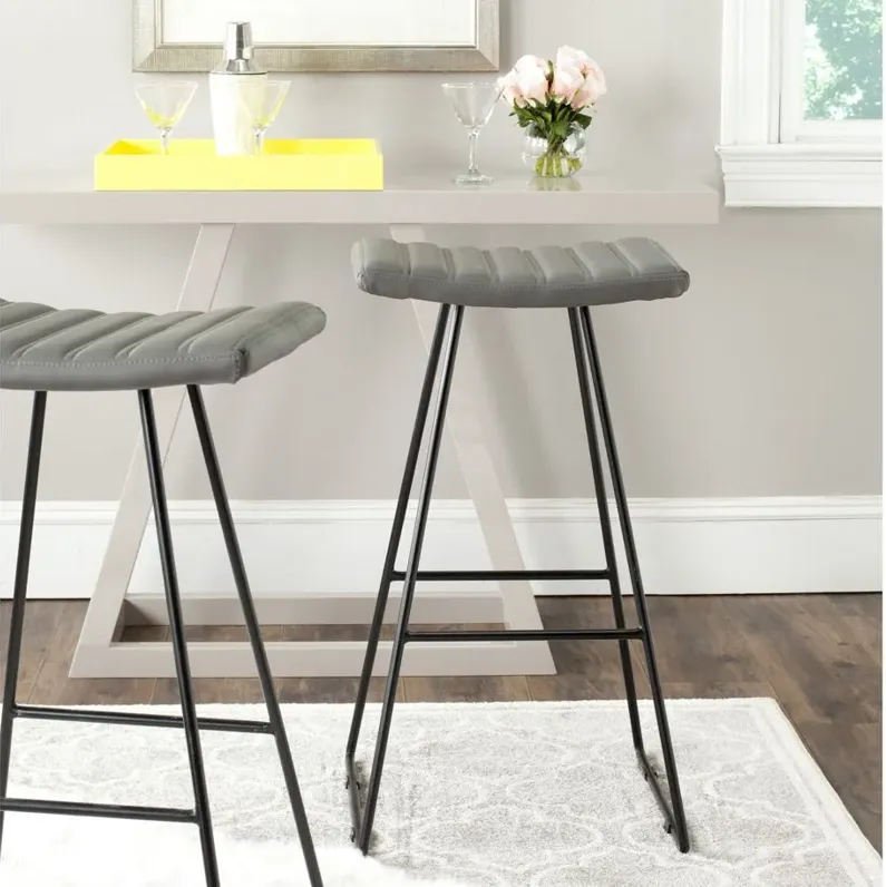 Roy Bar Stool - Set of 2 in Gray by Safavieh