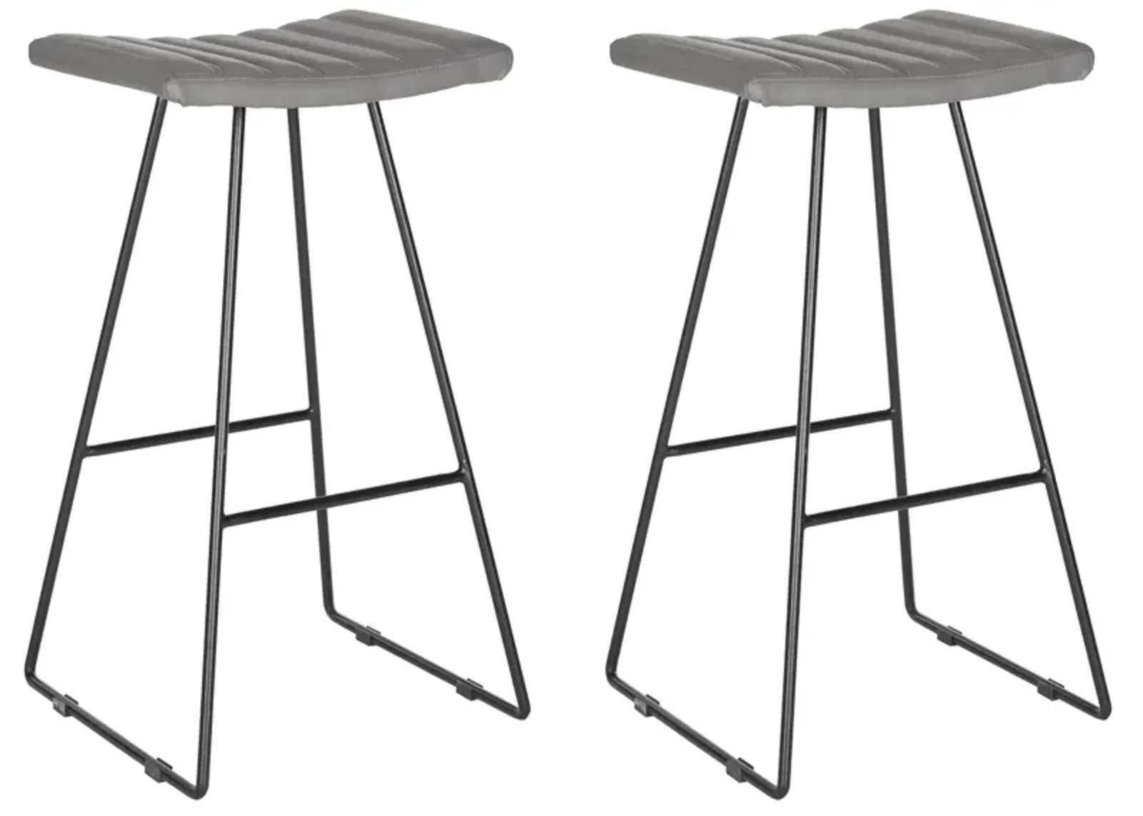 Roy Bar Stool - Set of 2 in Gray by Safavieh