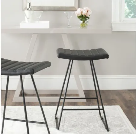 Roy Counter Stool - Set of 2 in Black by Safavieh