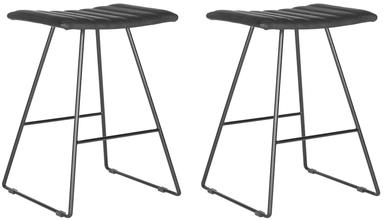 Roy Counter Stool - Set of 2 in Black by Safavieh