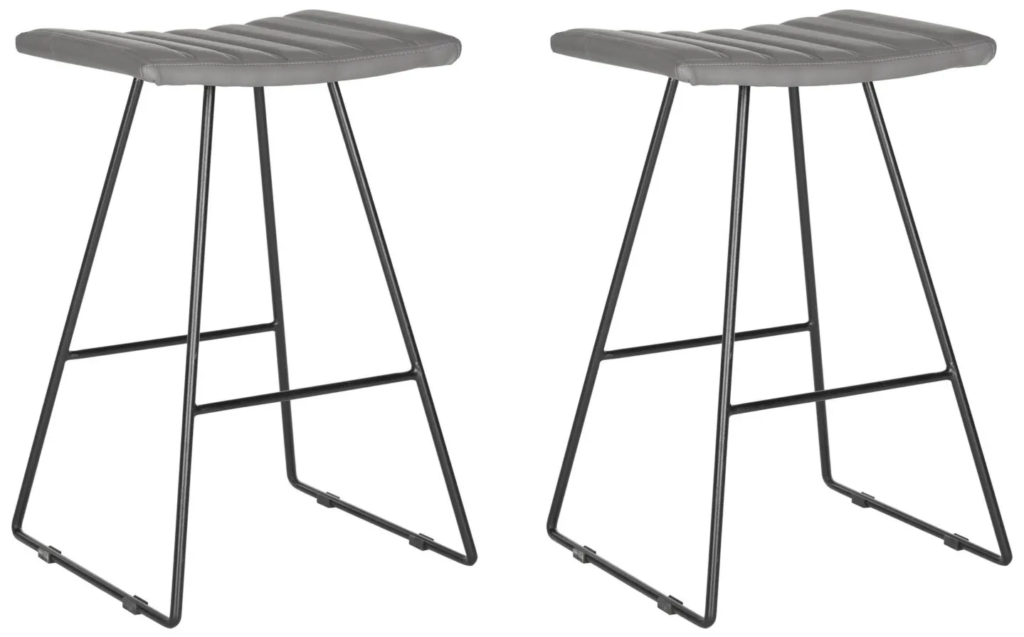 Roy Counter Stool - Set of 2 in Gray by Safavieh