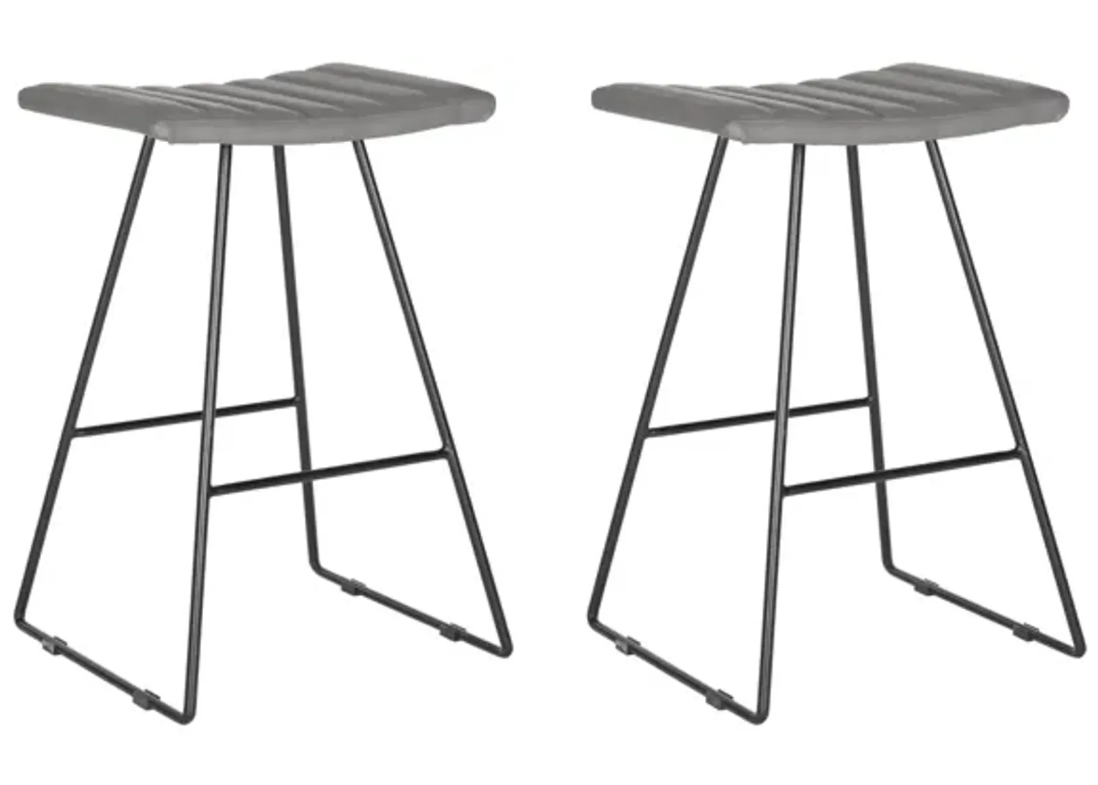 Roy Counter Stool - Set of 2 in Gray by Safavieh