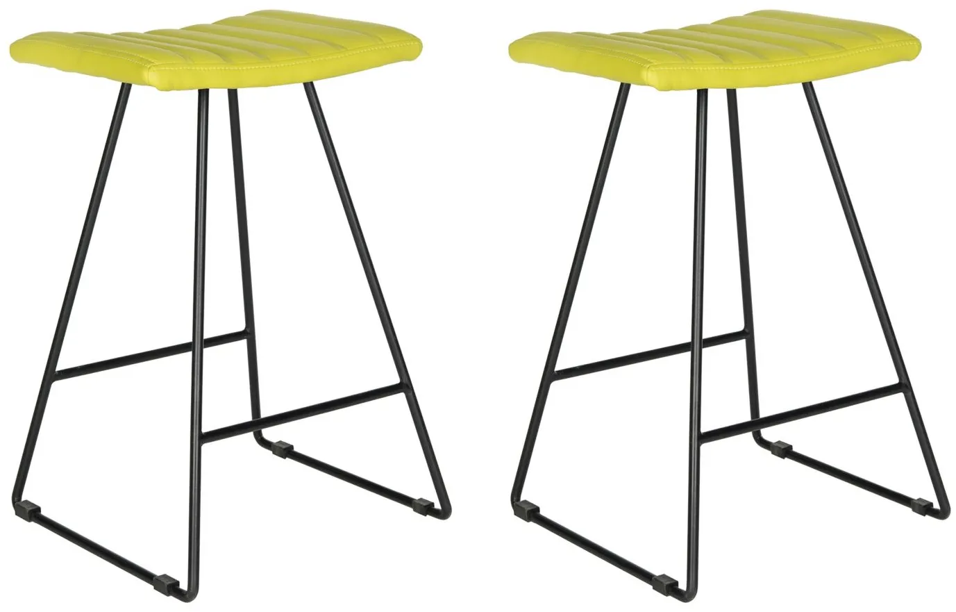 Roy Counter Stool - Set of 2 in Green by Safavieh