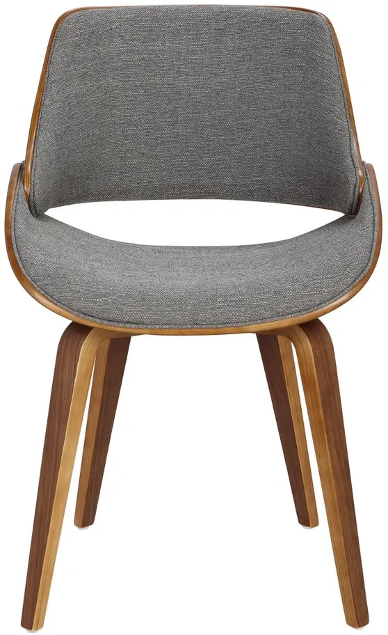 Fabrizzi Dining Chair in Walnut, Grey by Lumisource