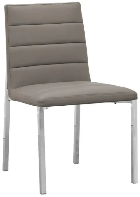 Amalfi Metal Back Dining Chair- Set of 2 in Taupe by Bellanest