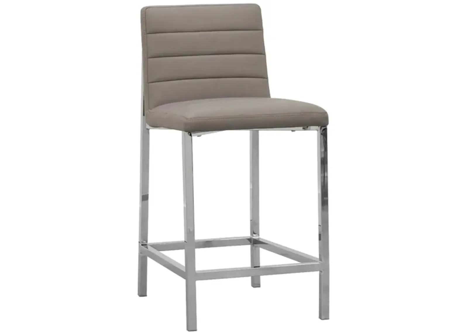 Amalfi Metal Back Counter Stool- Set of 2 in Taupe by Bellanest