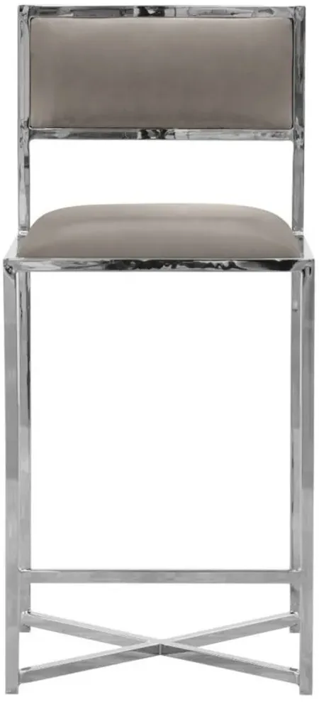 Amalfi X-Base Counter Stool- Set of 2 in Taupe by Bellanest