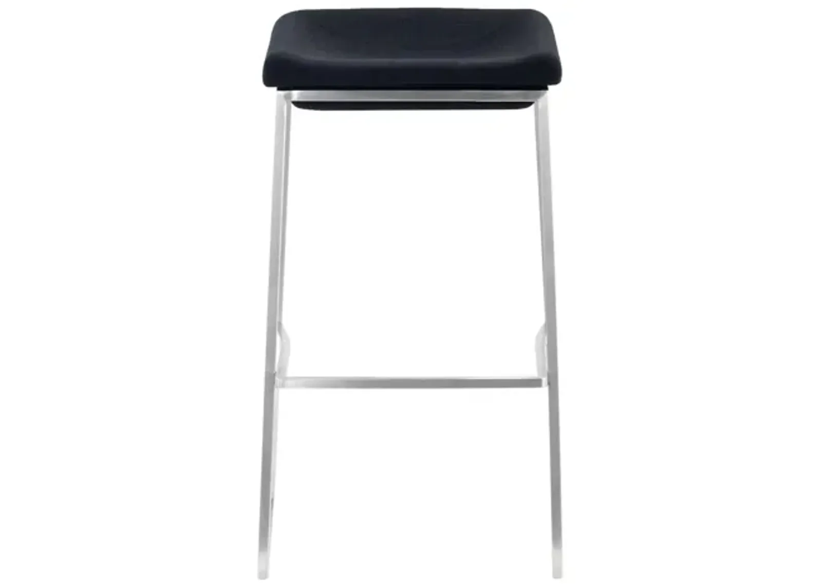 Lids Bar Stool: Set of 2 in Dark Gray, Silver by Zuo Modern