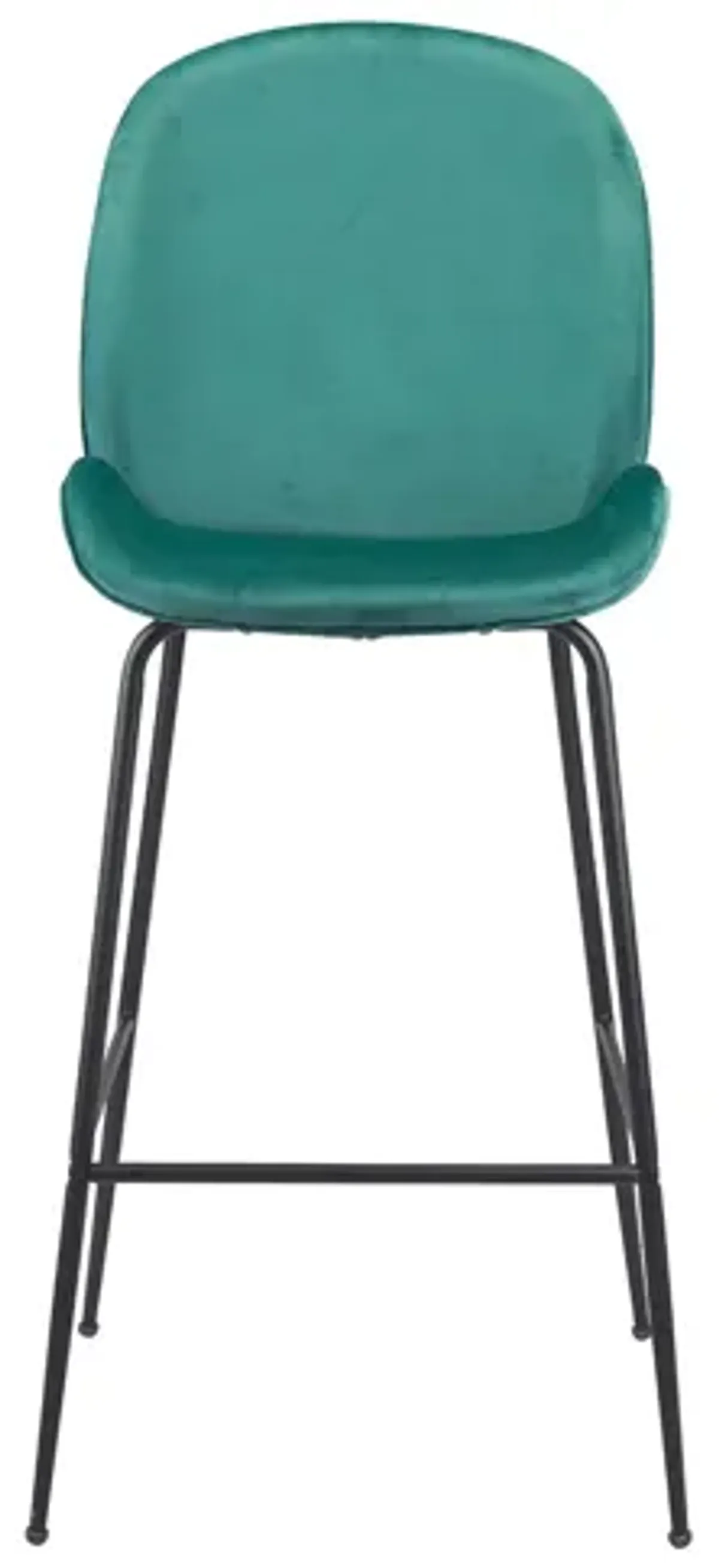 Miles Bar Stool in Green, Black by Zuo Modern