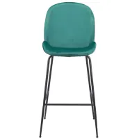 Miles Bar Stool in Green, Black by Zuo Modern