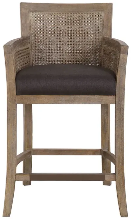 Encore Counter Stool in sandstone / gray by Uttermost